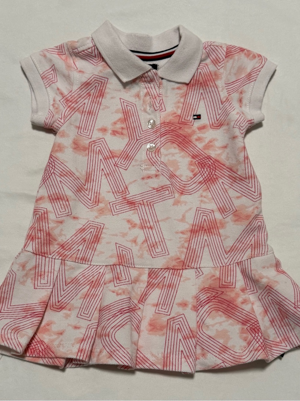 Tommy Hilfiger Pink Patterned Polo Dress
